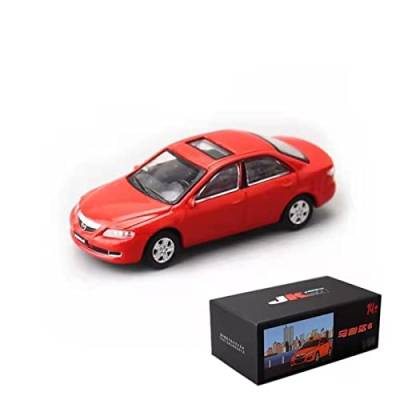 DRModels Motorfahrzeuge Replika Auto 1:64 Für Mazda 6 Klassisches Legierungsautomodell Aus Metalldruckguss-Spielzeugfahrzeugen Dekorative Ornamente Originalgetreue Nachbildung (Color : Red) von DRModels