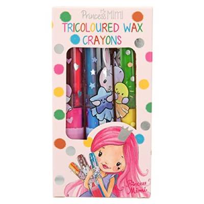 Depesche 12176 Princess Mimi - Tricolor Wachsmaler Set, Wachsmalstifte - 3 drehbare, mehrfarbige Stifte für Kinder, Malset für Kreatives Zeichnen von Depesche