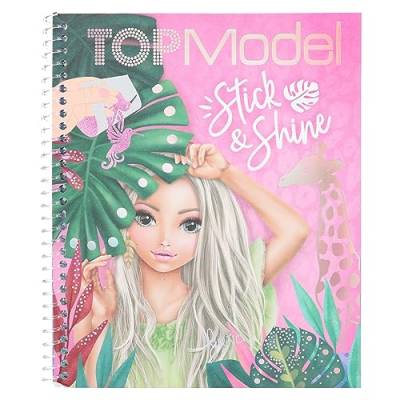 Depesche 12470 TOPModel - Malbuch Stick & Shine, 24 Seiten mit tollen Motiven, zum ausmalen und gestalten von Depesche