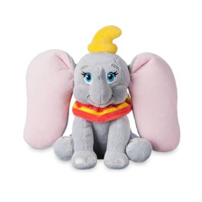 Disney Store Offizieller Sitzender Dumbo Mini-Bohnenbeutel, 19 cm, Kuscheliges Elefanten Plüschtier für Kinder, Geeignet ab Geburt von Disney Store