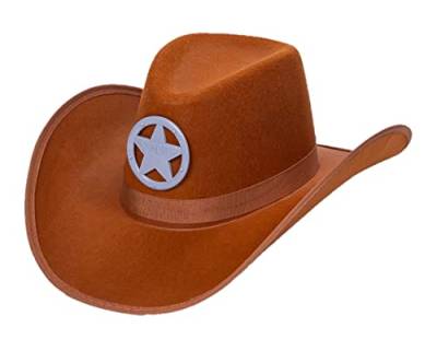 Dress Up America Cowboy Sheriff Hut - Brown Cowboy Hut für Kinder - Western Style Hut für Kinder von Dress Up America