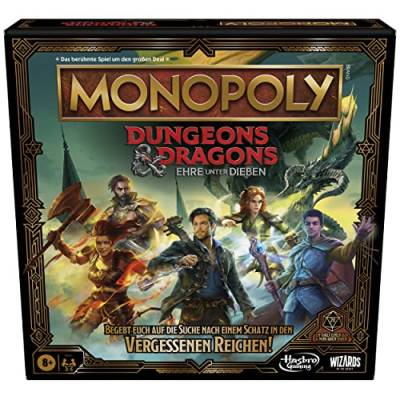 Monopoly Dungeons & Dragons: Ehre unter Dieben Spiel, inspiriert vom Film, Monopoly D&D Brettspiel für 2–5 Spieler von Dungeons & Dragons