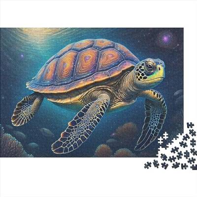 AI Turtle Puzzle Erwachsenenpuzzle Farbenfrohes Tiere 500 Teile Puzzle Für Erwachsene Ab 14 Jahren 500pcs (52x38cm) von EKIDAZ