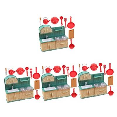 ERINGOGO 4 Sätze Pfannenwender-Modell Mini-Kochgeschirr für Herdplatten Mini-Hauskochgeschirr Spielzeug Toys Küchengeräte Küchenutensilien Tiny House-Accessoires Mini-Küchenrequisite von ERINGOGO