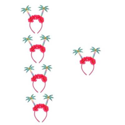 ERINGOGO 5st Stirnband Aus Kokosnussbaum Luau-Party-Stirnband Hawaiianische Stirnbänder Für Hawaii Haarreifen Stirnband Im Hawaii-Stil Verrückte Hüte Partyhut Bankett Cosplay Gefühlt von ERINGOGO