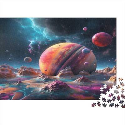 Celestial Planets 1000 Teile Erwachsene Puzzles Planets Educational Game Geburtstag Family Challenging Games Home Decor Stress Relief Toy 1000pcs (75x50cm) von ESSAHI