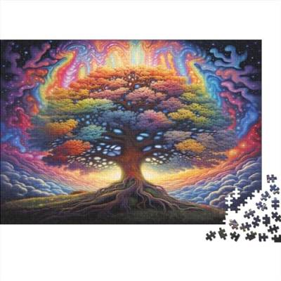 Starry Sky Tree Puzzle 500 Erwachsene，ImpossibleGeschicklichkeitsspiel Für Geschicklichkeitsspiel Herausforderndes Big Tree Puzzles Lernspiel Raumdekoration Geschenk 500pcs (52x38cm) von ESSAHI