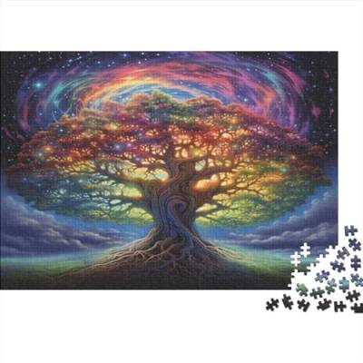 Starry Sky Tree Puzzle 500 Teile Big Tree Puzzles Für Erwachsene Lernspiel Herausforderung Spielzeug Raumdekoration Herausforderndes Lernspiel Farbenfrohes Geschenk 500pcs (52x38cm) von ESSAHI