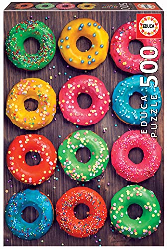 Educa 19005 Bunte Donuts, 500 Teile Puzzle für Erwachsene und Kinder ab 10 Jahren von Educa