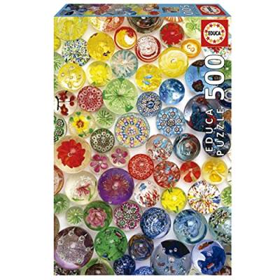 Educa - Puzzle 500 Teile für Erwachsene | Glaskugeln, 500 Teile Puzzle für Erwachsene und Kinder ab 11 Jahren, Murmeln (19549) von Educa