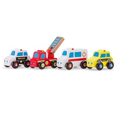 New Classic Toys - 11930 - Spielfahrzeuge - Fahrzeugset - 4 Fahrzeuge von New Classic Toys