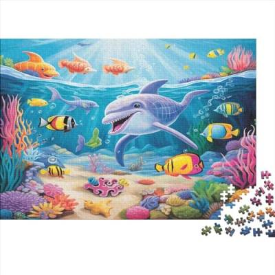 Meeresboden EIN Fischschwarm Puzzle - 500 Teile Puzzle Für Erwachsene Und Kinder Ab 14 Jahren Fantastisch Puzzle Im Für Wohnkultur Kunstpuzzle von Eminyntia