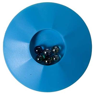 Engelhart - Knikkerpot - Color Murmelteller Spiel - Runde Form 17 cm - Incl. 6 murmeln (Blau) von Engelhart