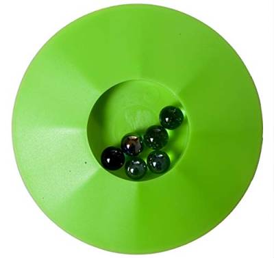 Engelhart - Knikkerpot - Color Murmelteller Spiel - Runde Form 17 cm - Incl. 6 murmeln (Grün) von Engelhart