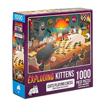 Exploding Kittens Jigsaw Puzzles for Adults -Cats Playing Chess - 1000 Piece Jigsaw Puzzles For Family Fun & Game Night von Exploding Kittens