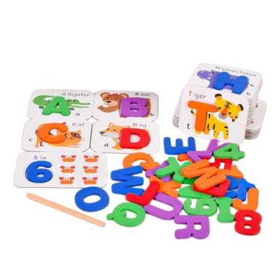 Fenteer Alphabet-Pairing-Puzzle, Montessori-Spielzeug, Lernspielzeug, räumliches logisches Denken, Brettspiel, Puzzle für Schlafzimmer, Klassenzimmer von Fenteer