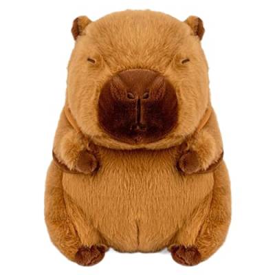 Fenteer Gefüllte Capybara-Plüschtiere, Dekor-Kollektion, Neuheit, begleitendes Schlafspielzeug, Stofftier für Jungen, Mädchen, Kinder, Geschenke, mit 33cm von Fenteer