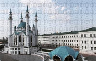GUOHLOZ Puzzle 1000 Teile - Puzzel für Erwachsene - 100% Recycelten hölzern Puzzle Erwachsene und Kinder - Familienspaß Sommer, Stadt, Kreml, Moschee, Kasan, Tatarstan, 75x50cm von GUOHLOZ