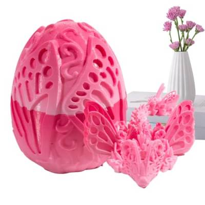 3D-gedrucktes Drachenei, kreativer 3D-Gedruckter Schmetterlingsdrache mit Ei, Flexible Drachen-Ostereier, geheimnisvolle 3D-Dracheneier mit Drachen im Inneren für Kinder und Erwachsene von Generic