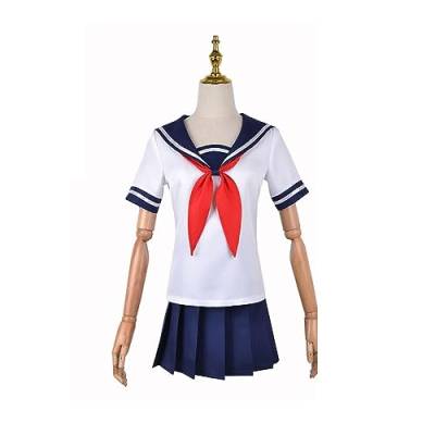 Generisch Anime Ayano Aishi Cosplay Kostüm Frauen JK Schuluniform Kleid Halloween Set,3XL-Blue von Generisch