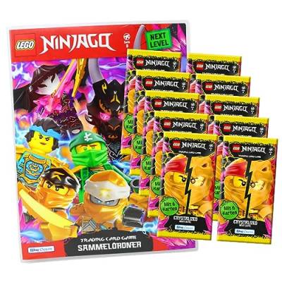 Lego Ninjago Karten Trading Cards Serie 8 Next Level - Crystalized (2023) Sammelkarten - Auswahl (1 Mappe + 10 Booster) von Generisch