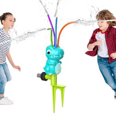 Sprinkler für Kinder zum Spielen im Freien,Kinder Sprinkler für draußen, Dinosaurier-Wassersprinkler, rotierendes Wasserspielzeug für den Außenbereich, Sommerspielzeug für draußen, Gartenspiele, Sprin von Generisch