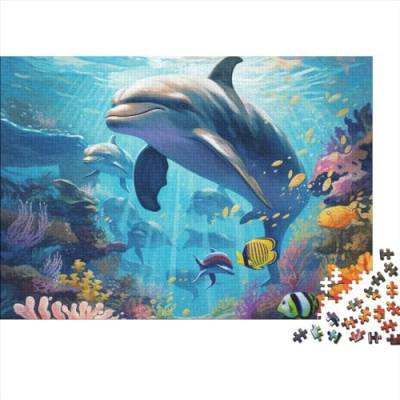 Dolphins 1000 Teile Erwachsene Puzzles Moderne Wohnkultur Family Challenging Games Geburtstag Lernspiel Entspannung Und Intelligenz 1000pcs (75x50cm) von Gerrit