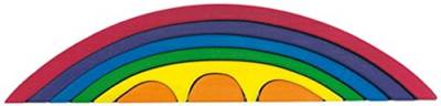 Glückskäfer 523332 Brücken-Set 8 teilig, Regenbogen-Farben von Glückskäfer