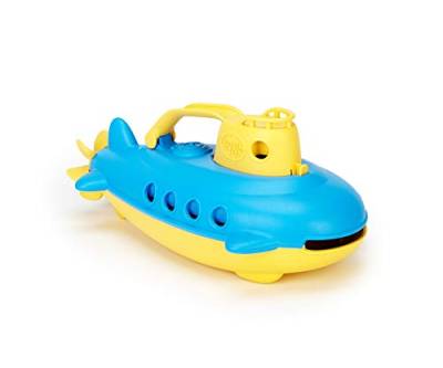 Green Toys 8601033 U-Boot, Badewannenspielzeug, Spielboot, nachhaltiges Badespielzeug für Kinder ab 6 Monaten, gelb, S von Green Toys