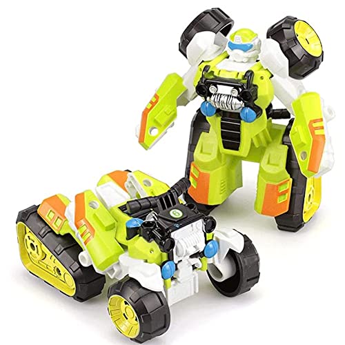 Transformer-Toys: Bewegliche Strandmotorrad-Puppe, Legierungsversion, EIN-Knopf-Verformungs-Spielzeugroboter, Spielzeug for Kinder ab 15 Jahren, 12,7 cm hoch (Size : Green) von HALFS