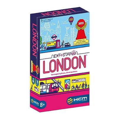 HCM Kinzel - Next Station London | nominiertes Spiel des Jahres 2023 | Flip & Write Spiel - Plane die optimale Metrolinien Londons mit Geschick und Strategie | deutsch | 55198 von HCM Kinzel