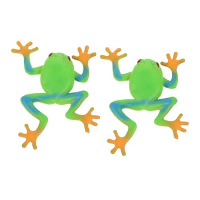 HONMEET 2st Stressabbau-froschspielzeug Tierisches Dekompressionsspielzeug Realistisches Froschfigurenspielzeug Frosch-Dinosaurier-modellspielzeug Stressball Elastisch Weiches Gummi Kind von HONMEET