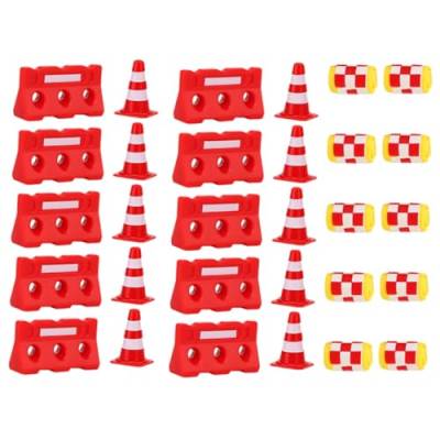 HONMEET 30st Straßenschild Barrikade Spielzeug Mini-straßensperre Straße Straßenschilder Spielzeug Simulation Von Verkehrszeichen Mini-stoppschild Kind Miniatur Plastik Dekorationen von HONMEET