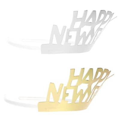 HONMEET 8St Stirnband mit Neujahrsbuchstaben Stirnbänder aus Kunststoff Silvester Stirnband Tiara neujahr kopfschmuck neues jahr stirnband Einfach Kopfbedeckung Kleidung schmücken Plastik von HONMEET
