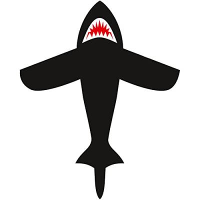 HQ 106533 - Shark Kite 7', Kinderdrachen Einleiner, ab 5 Jahren, 210x134cm, inkl. 17kp Polyesterschnur 40m auf Spule, 2-5 Beaufort von HQ HIGH QUALITY DESIGN