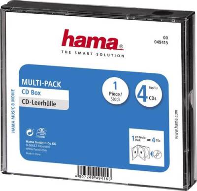 Hama CD Hülle 00049415 4 CDs/DVDs/Blu-rays Schwarz Polystyrol 1St. von Hama