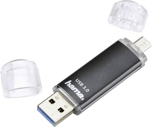 Hama FlashPen  Laeta Twin  USB-Zusatzspeicher Smartphone/Tablet Schwarz 64GB USB 3.2 Gen 1 (USB 3 von Hama