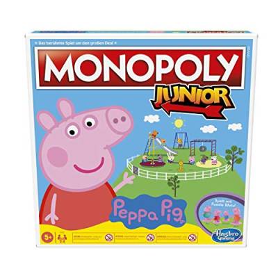 Monopoly Junior: Peppa Pig Edition, Brettspiel für 2 – 4 Spieler, Indoorspiel für Kinder ab 5 Jahren von Monopoly