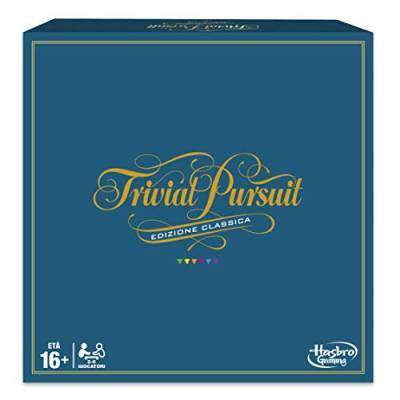 Hasbro Gaming, Trivial Pursuit (Spiel), ab 16 Jahren, 2 - 4 Spieler, C1940103 Single blau (Italienische Version) von Hasbro Gaming