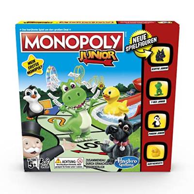 Monopoly Junior, der Klassiker der Brettspiele für Kinder, Familienspiel, ab 5 Jahren von Hasbro Gaming
