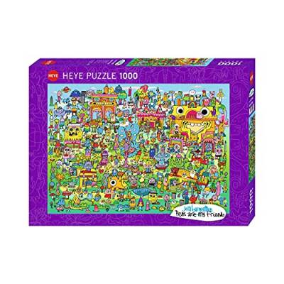 Heye Doodle Village 1000 Teile Puzzle, Silver von HUCH!