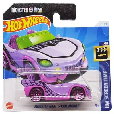 Hot Wheels - Monster High Ghoul Mobile - HW Screen Time 1/10 - HRY45 - Short Card - pink - Mattel 2024 von Hot Wheels