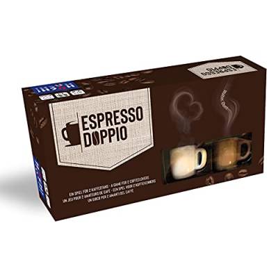 Huch! Espresso Doppio - Gesellschaftsspiele für Erwachsene - Espresso Tassen Set als Spiel, für 2 Personen, Spiele ab 8 Jahre, Spaß und Kaffee in Einem! Kaffee Zubehör & Barista Zubehör von HUCH!