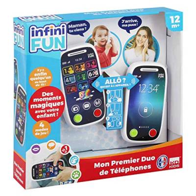 Infini Fun, My First Phone Duo, pädagogisches Spielzeug für frühes Lernen, Babyphone, 12 Monate von Infinifun