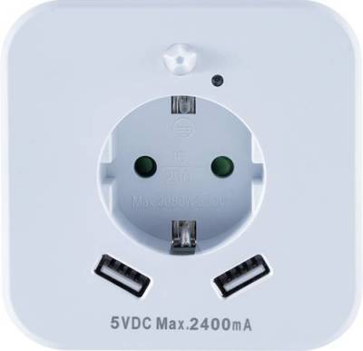 InnTec SLED02 LED-Nachtlicht mit Bewegungsmelder LED Warmweiß Weiß von InnTec