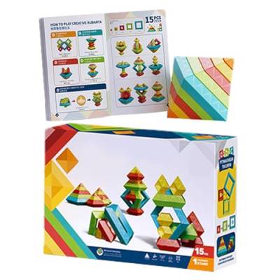Jomewory Montessori-Bausteine, Stapelspielzeug für Kinder,Stapelbares Bauspielzeug | Montessori-Pyramide, Stapelbausteine, Spielzeug für Jungen und Mädchen im Alter von 4, 5 bis 6 Jahren, 15-teilige von Jomewory