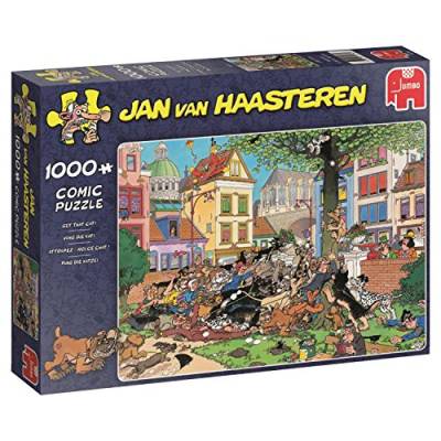 Jumbo 19056 Puzzle Jan Van Haasteren-Fang die Katze, 1000 Teile von Jumbo