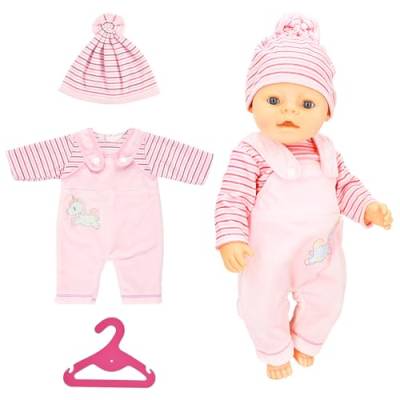 KERANEET Kleidung Outfits für Baby Puppen Puppenkleidung 35-43 cm PuppenKleider mit Hut Langarm Hose Puppe Zubehör Baby Puppen für Born Mädchen -Einhorn von KERANEET