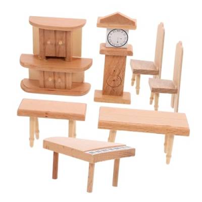 KOMBIUDA 1 Satz Puppenhaus Kleinmöbel Schreibtisch groß großer Tisch Puppenhausmöbel aus Holz Puppenhausmöbel, Spielzeug Wohnkultur Minischrank Puppenhaus-Dekor hölzern Modell Zubehör von KOMBIUDA