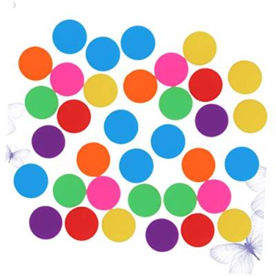 KONTONTY 100st Kinder Lernen Spielzeug Spiel-Bingo-Chips Spielmarker-Chips Transparente Farbzähler Bingo-Marker-Chips Bingochips Für Bingospiele Bingo-Chips Zählen Lieferungen Waffel von KONTONTY